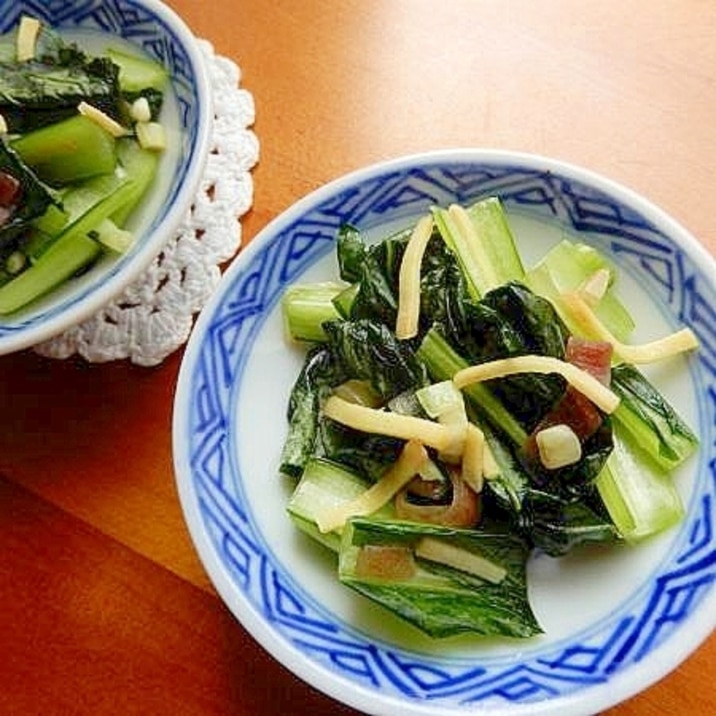 3分!?すぐ食べる漬物❤小松菜で♪(梅昆布茶ほか)